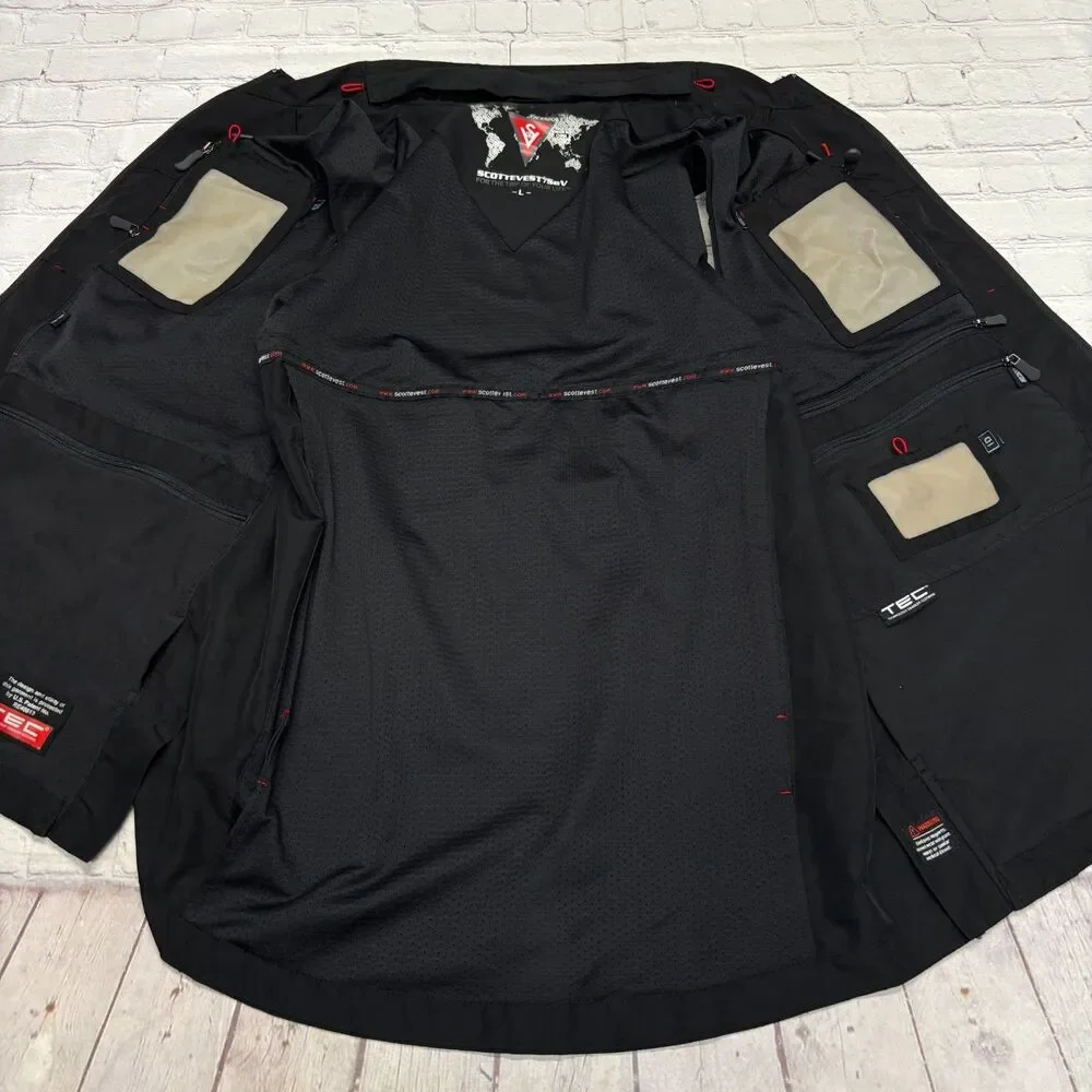 Scottevest Men SeV Tec Utility Vest Jacket Size Large Sleeveless Tech D128 -17